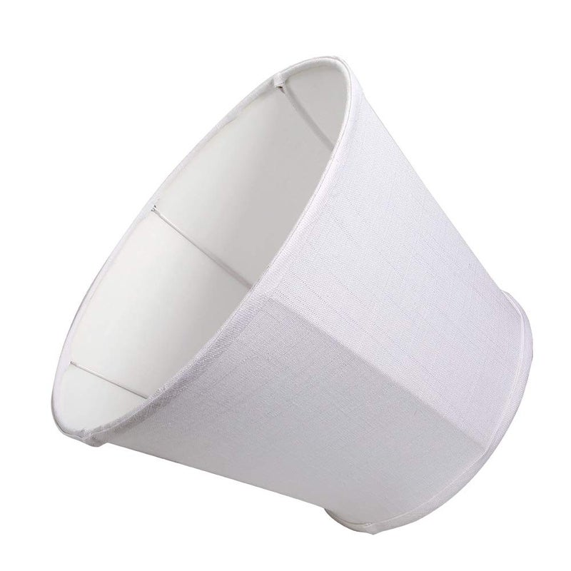 TooToo Star Double Tootoo Star White Lamp Shade Set of 2, Large Drum Lampshade for Floor Light and Table Lamp 10x14x10 inch, DIY Fabric Natural Linen Hand Crafted, Spider (White, 10x14x10 inch) - Image 3